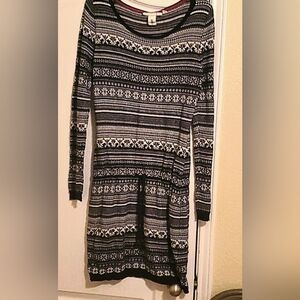 H&M L.O.G.G Women's Fair Isle Alpaca Sweater Knit Dress SZ M